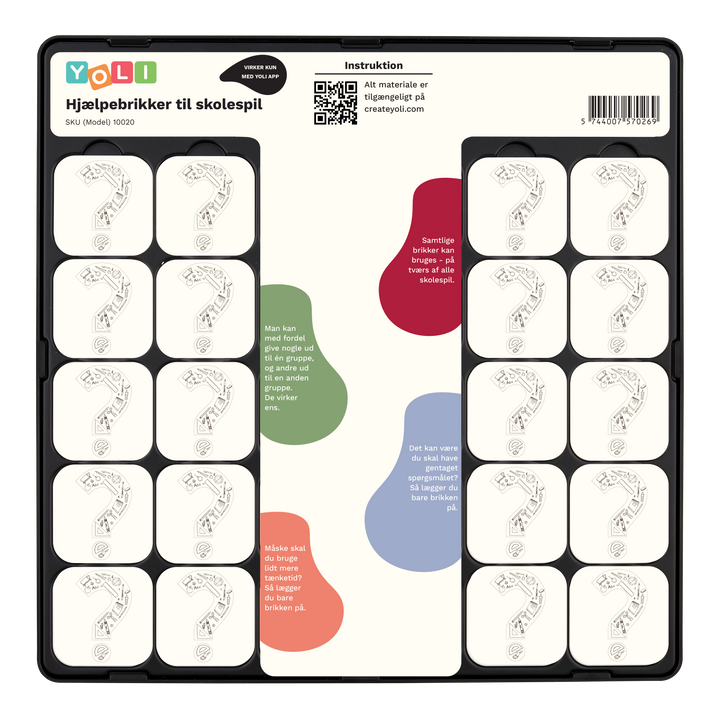 Hjælpebrikker til skolespil